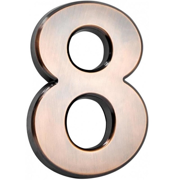 STREND PRO MagicHome házszám, 8-as szám, PVC, 70x100mm, 3D, Antik bronz