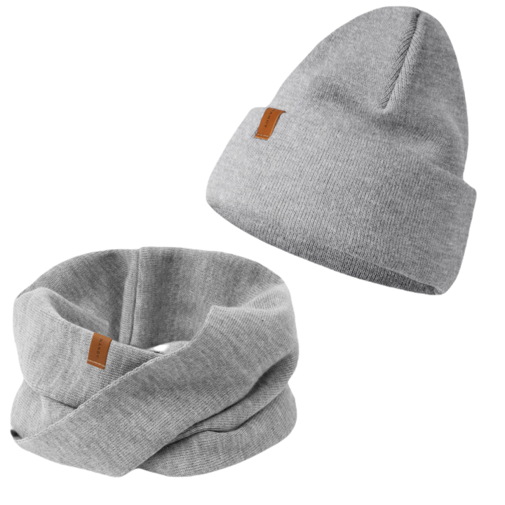 Set tricotat cu caciula si fular, Nandy, maritime, marime universala, ZEST-CK-20849-03-JS-SZAR