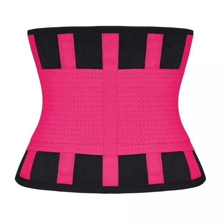 Centura modelatoare SIKS® pentru tonifiere, neopren, masura XXL, negru/roz