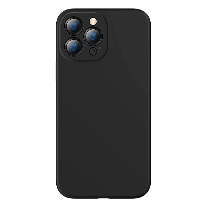 Husa telefon Baseus cu silicagel pentru iPhone 13 Pro Max, Negru