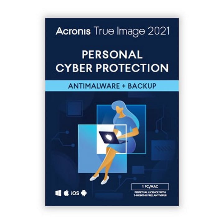 Acronis True Image 2021 PC/MAC elektronikus licenc, 1 eszköz, örökös licenc