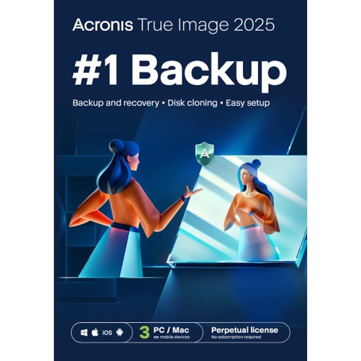 Acronis True Image 2024 Electronic License 3 PC/MAC устройство, постоянен лиценз