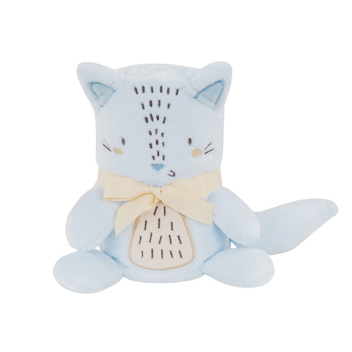 Paturica moale 75x100 cm KikkaBoo Baby blanket 3D Little Fox