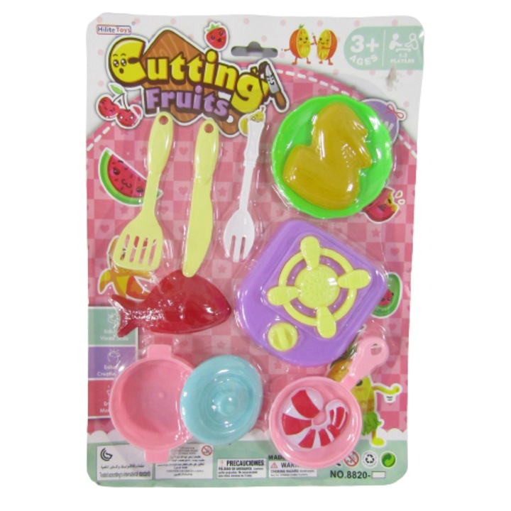 Setul bucatarului cu plita si 10 accesorii, multicolor