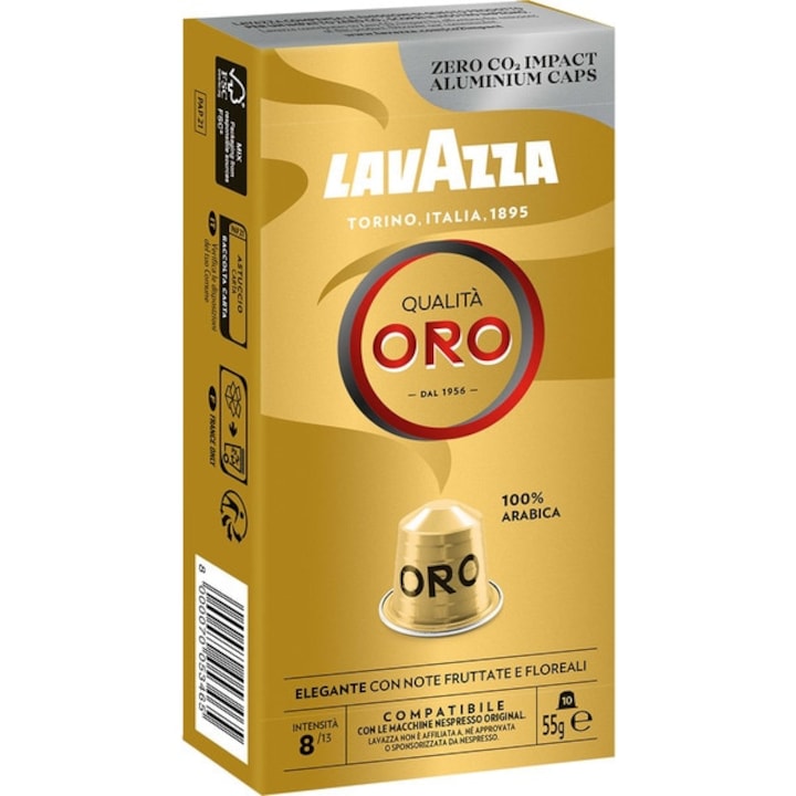 Lavazza, Nespresso kompatibilis kapszula Oro, 10x5.5g