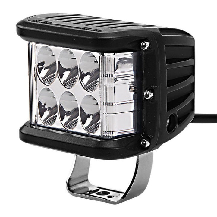 Proiector Led Off Road Bicolor, Alb Si Galben Stroboscop, 45W, Suv, ATV, Moto, Jeep