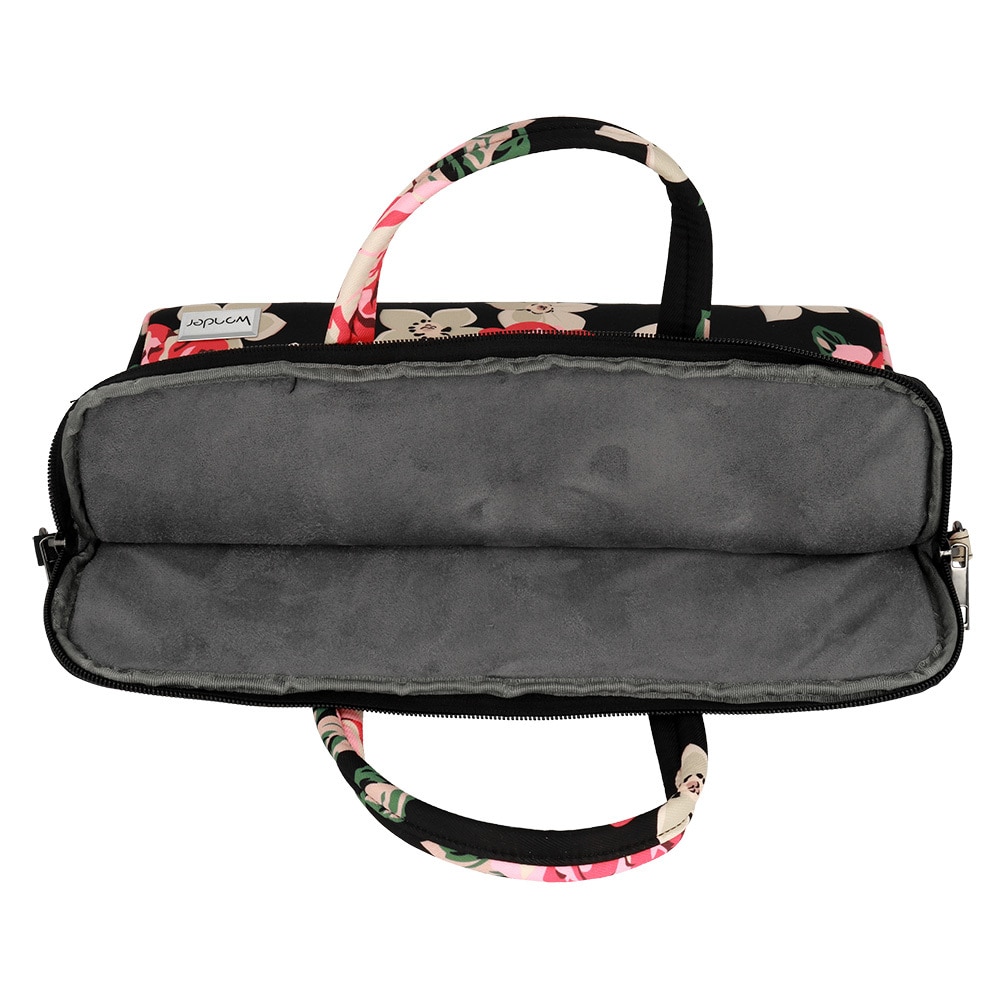 Geanta de Laptop Wonder, Model Trandafiri pentru Laptop de 15/16 inch, Doua Compartimente, Dimensiune 40x27cm, Multicolor
