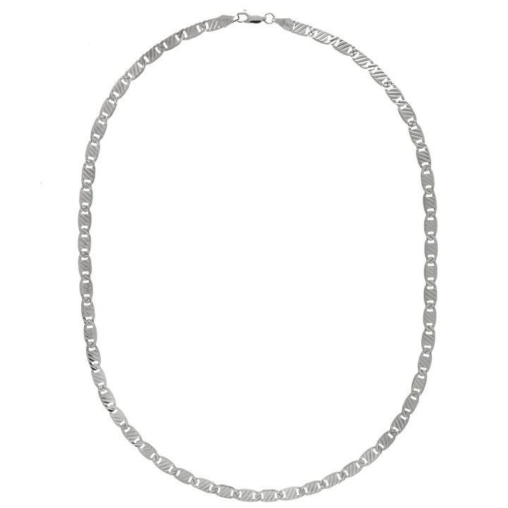 Lant Argint Barbatesc cu Placute Gravate 0.5cm