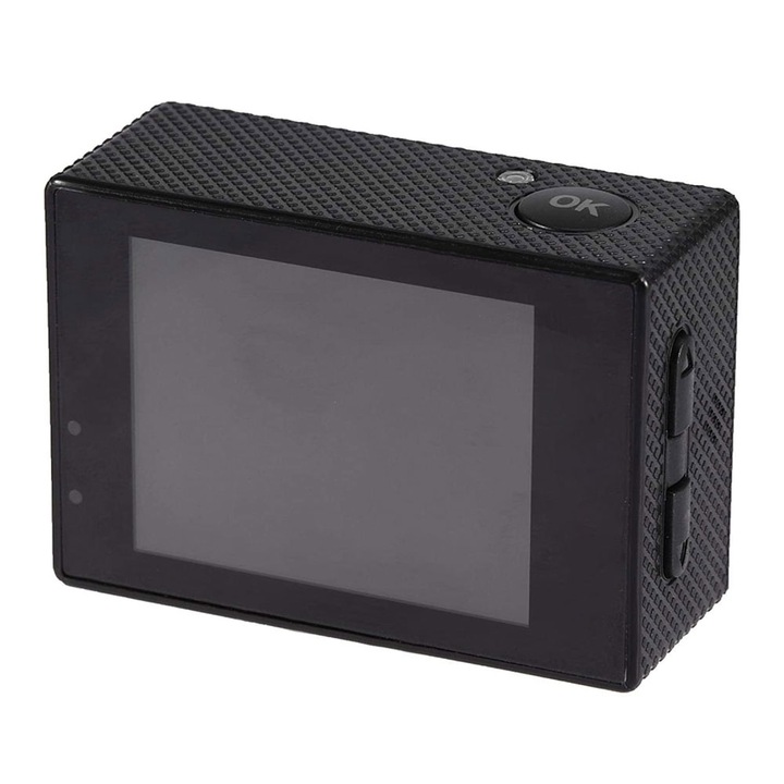 Camera Sport Waterproof SIKS®, HD 1080P, 2 inch, Autonomie 90 min, Argintiu