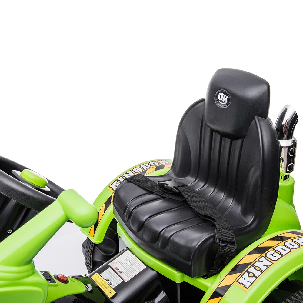 Tractor/Excavator electric pentru copii cu cupa, verde eMAG.ro