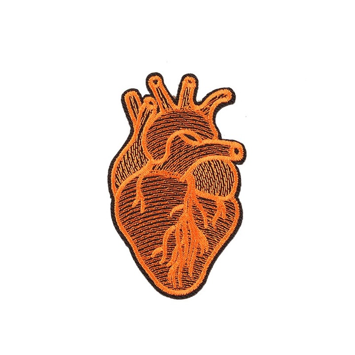 Petic textil brodat Healing the Heart 7.8x4.7 cm