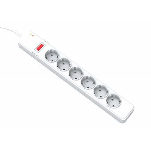 Prelungitor Cu Protectie Well, 6 Prize, 5m, Intrerupator, Cablu 3xg1.5mmp