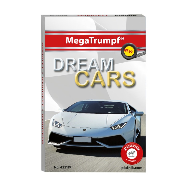 Piatnik 4233 - Quartet MegaTrumpf - sportwagen, kaartspel, nieuw