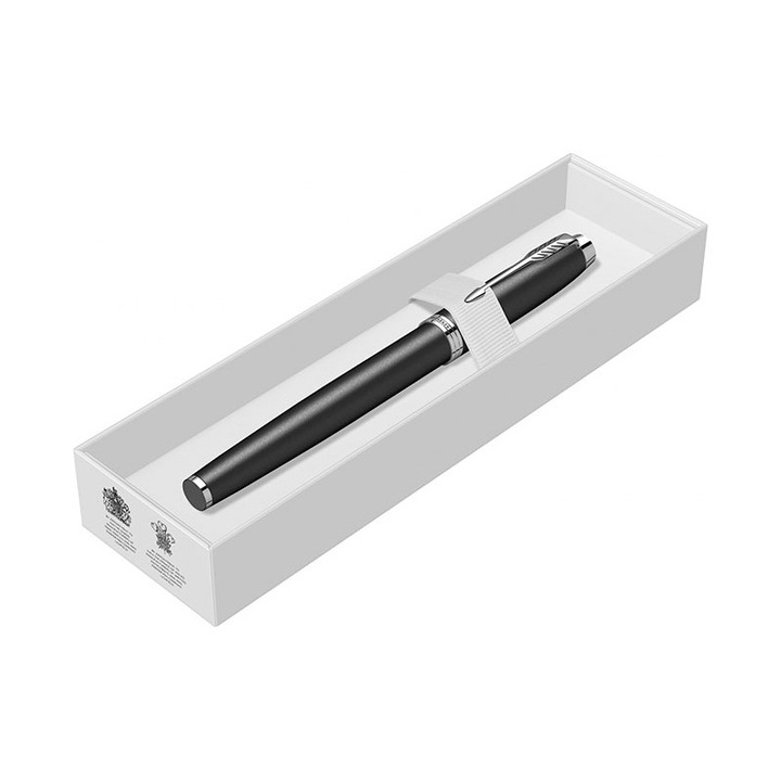 Roller Parker IM Royal Essential negru mat cu accesorii cromate