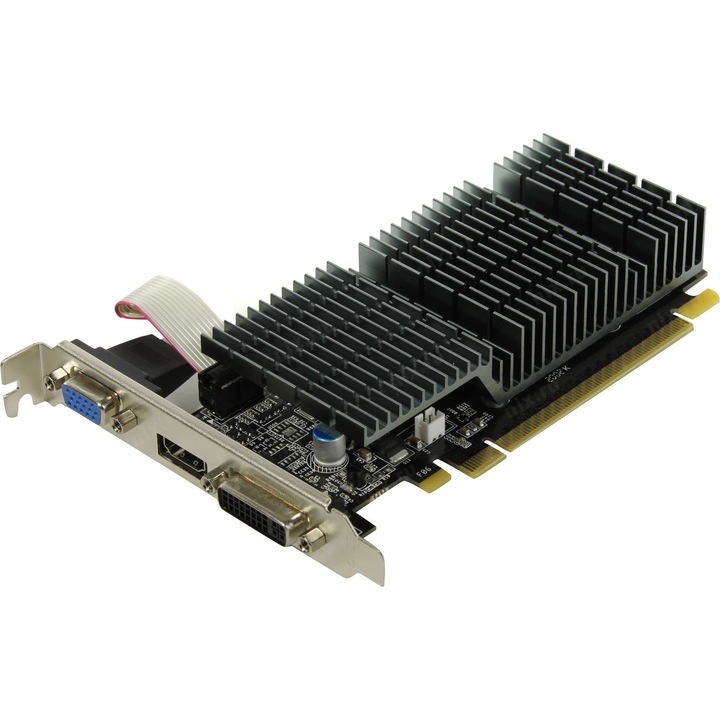 AFOX GeForce GT210 Videokártya, 1 GB, DDR2, VGA + HDMI + DVI, 64 bites, AF210-1024D2LG2