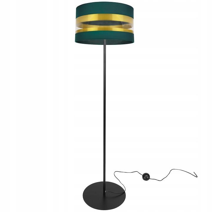 Lampadar, Light Home, Metal/Textil, 153 cm, 60 W, Model dungi, Negru/Verde