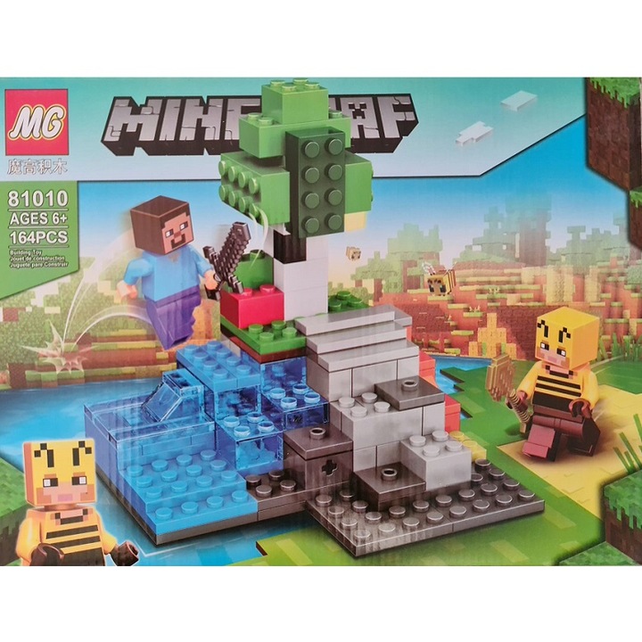 OEM Minecraf OEM 017 Minecraft stílusú építőkészlet, kreatív, 164 db, 6+ év
