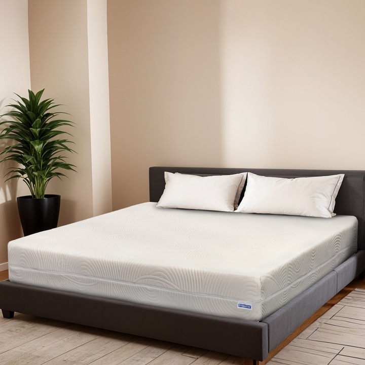 Saltea Ortopedica, Ortopedicus, Aloe Vera Ergomed Duo, 190x180x22 cm, fara arcuri, reversibila, fermitati diferite, ergonomica, anatomica, husa detasabila, ferma