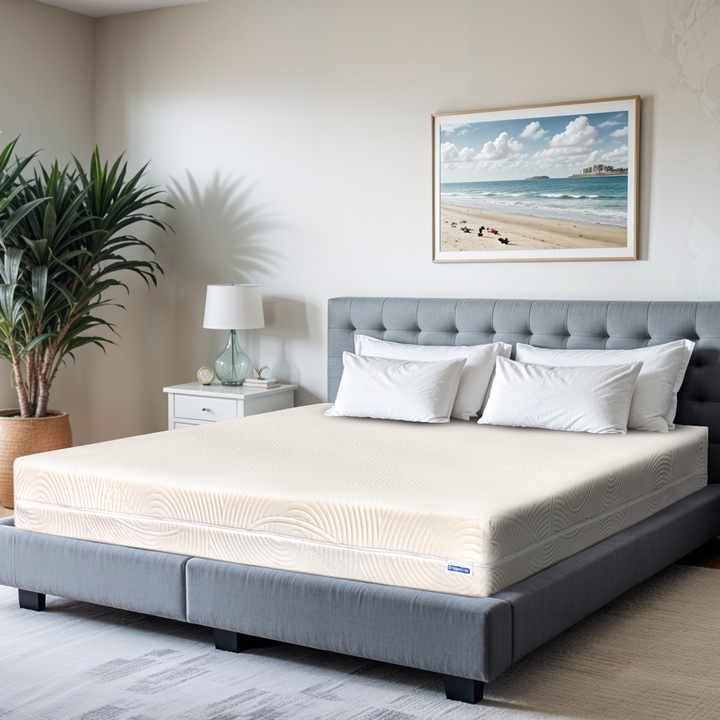 Saltea Ortopedica, Ortopedicus, Aloe Vera Ergomed, 200x160x21 cm, fara arcuri, reversibila, ergonomica, anatomica, husa detasabila, ferma