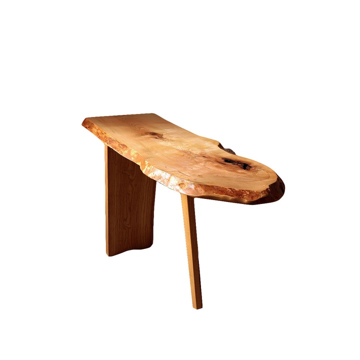 Masa de cafea inspiratie George Nakashima, Conoid, 75 x 30 x 42 cm