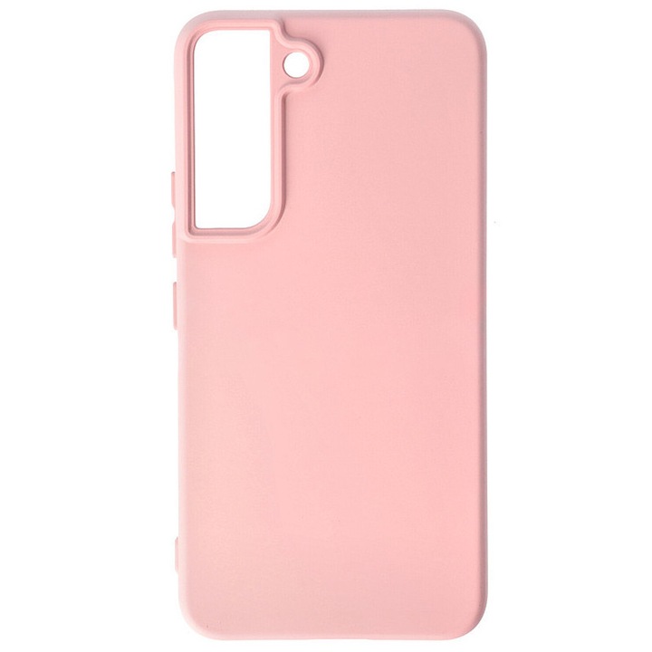 Силиконов калъф за Samsung Galaxy S22+ 5G, вътрешност от силикон TPU и микрофибър, ултра безопасна камера, Aziao Protect Tech, розов
