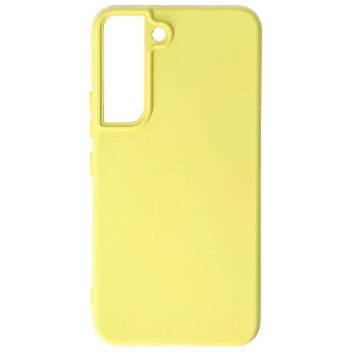 Калъф за Samsung Galaxy S22 5G, вътрешност от силикон TPU и микрофибър, ултра безопасна камера, Aziao Protect Tech, жълт