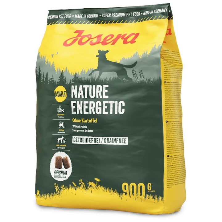 Hrana uscata pentru caini sportivi foarte activi, JOSERA Nature Energetic, cu pasare 900g