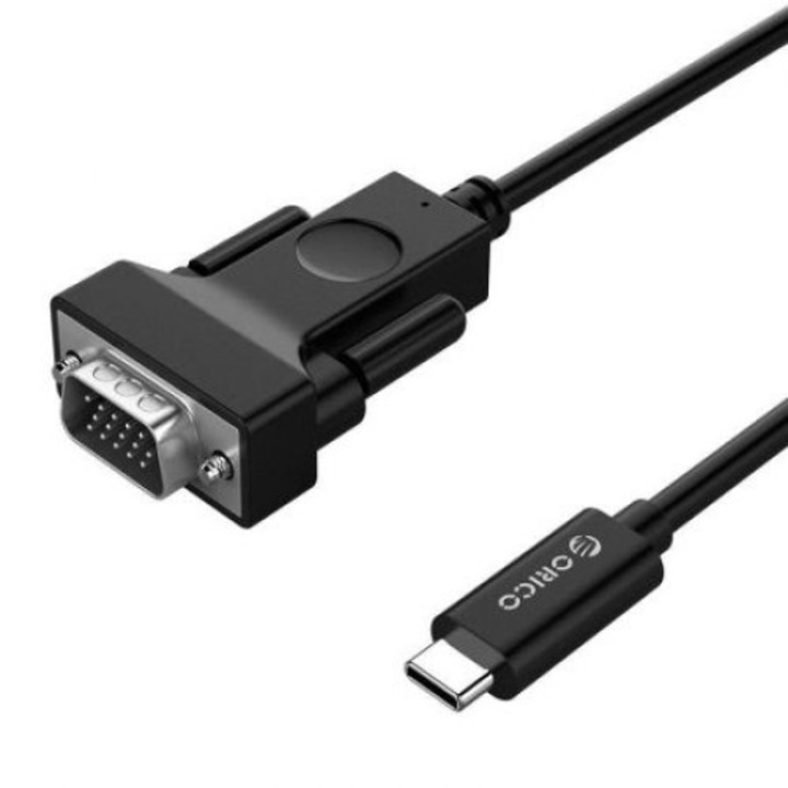 Orico XC-202-18-BK kábel, C típusú USB dugasz VGA dugóhoz, 1,80 m, fekete