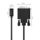 Orico XC-205-18-BK kábel, C típusú USB dugasz DVI dugóhoz, 1,80 m, fekete