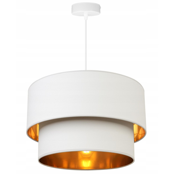 Pendul, PVC/Metal, 95 cm, E27, Alb