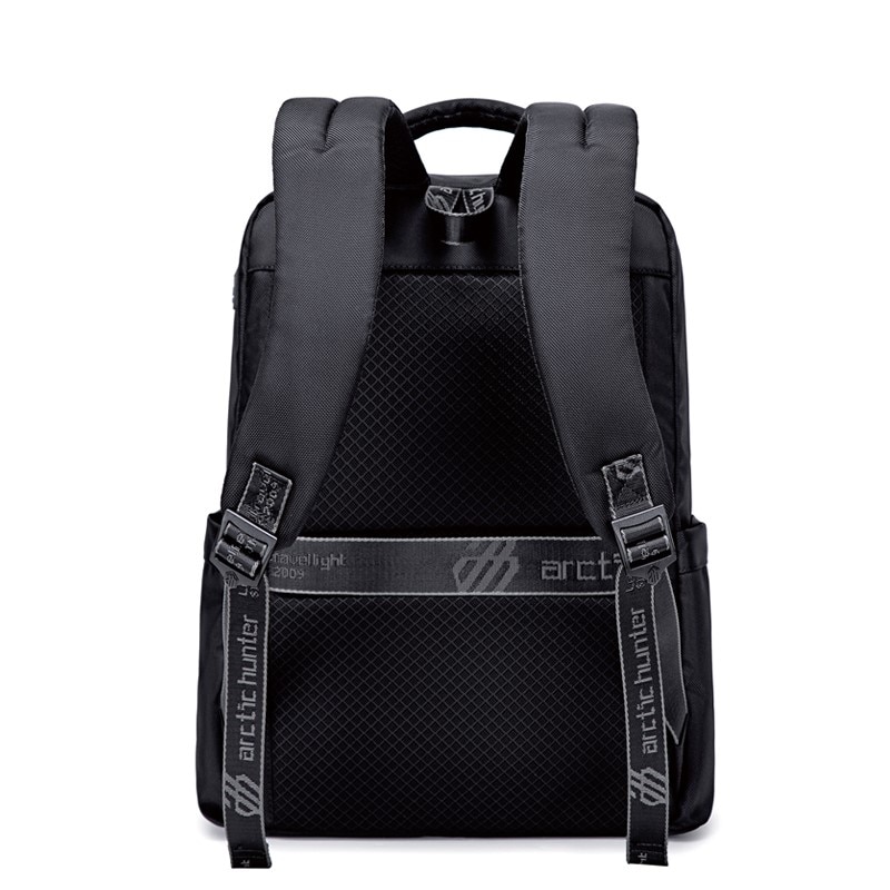 Rucsac laptop 15.6" business, impermeabil, cu orificiu pentru casti audio, Arctic Hunter, 45x30x11 cm, Negru