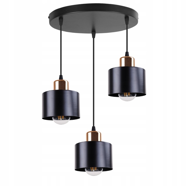 Lustra moderna, Light Home, Metal, 85 cm, E27, 60 W, Negru