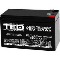Acumulator Stationar Etans AGM VRLA 12V 9.1A F2 T2, Dimensiuni 151mm x 65mm x h94mm, Pentru Navomodel, TED Electric
