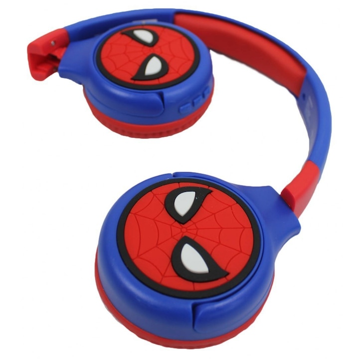 Casti Lexibook 2 az 1-ben Bluetooth és vezetékes kényelmes összecsukható fejhallgató gyerekeknek biztonságos hangerővel Spider Man (Hpbt010sp)