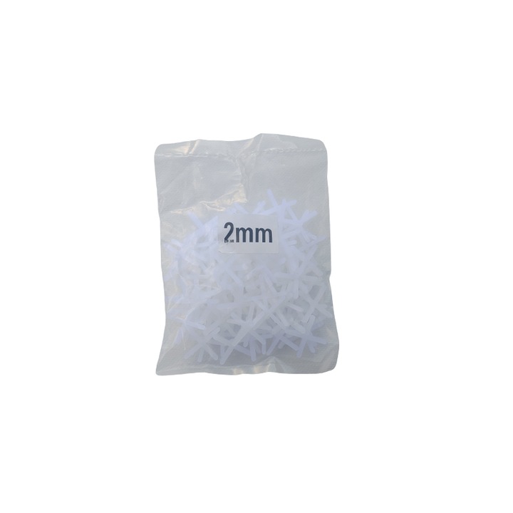 Комплект от 100 напречни дистанционери за плочки и плочки 2.0 mm PLASTIK Components