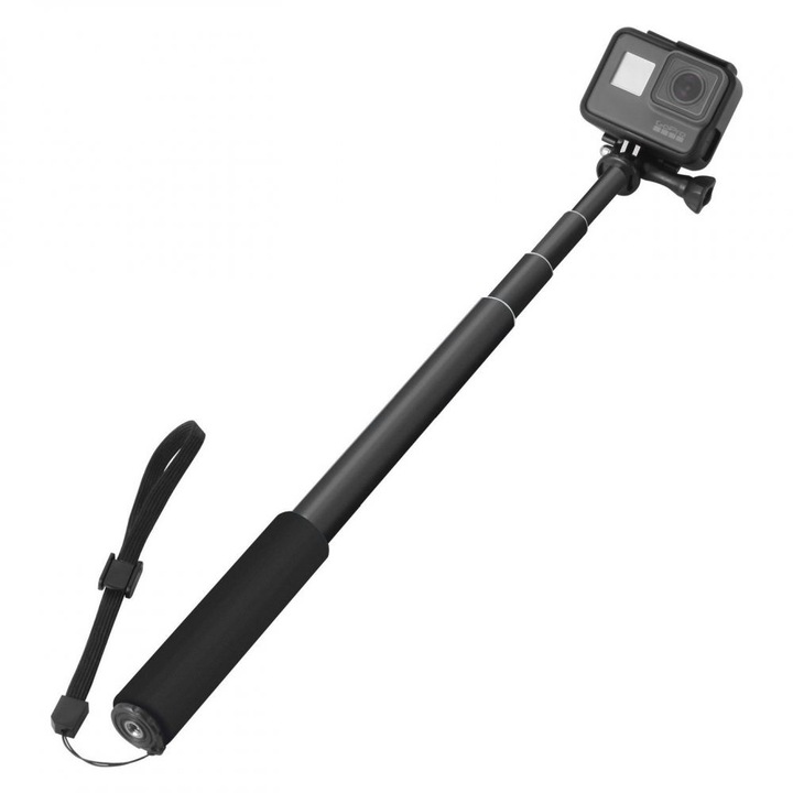 Sistem de prindere Tech-Protect Stick pentru camere video sport GoPro, ajustabil, Negru
