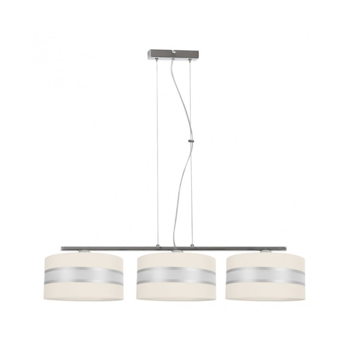 Троен пендел Абажур, Light Home, Метал, Цокъл E27, 50 см, Многоцветен