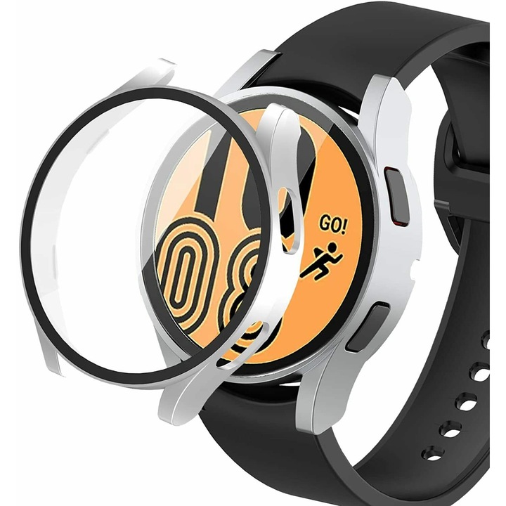 Силиконов протектор Nordic, Samsung Watch4, 40mm, Сребърен