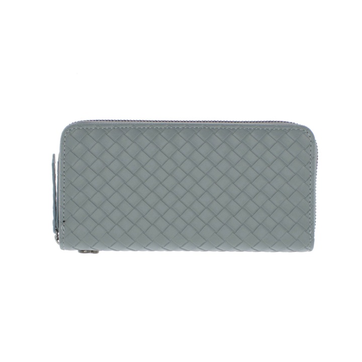 Portofel de dama, din piele ecologica, Buticcochet, Gri cu un fermoar, 19x10x3 cm - PR555