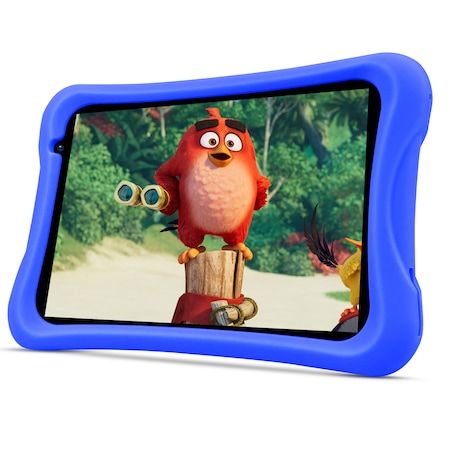 Tableta pentru copii, Pritom, 8'', Android 10, Procesor Quad Core, 2GB RAM, 32 GB ROM, Ecran HD, IPS, Camera dubla, Albastru