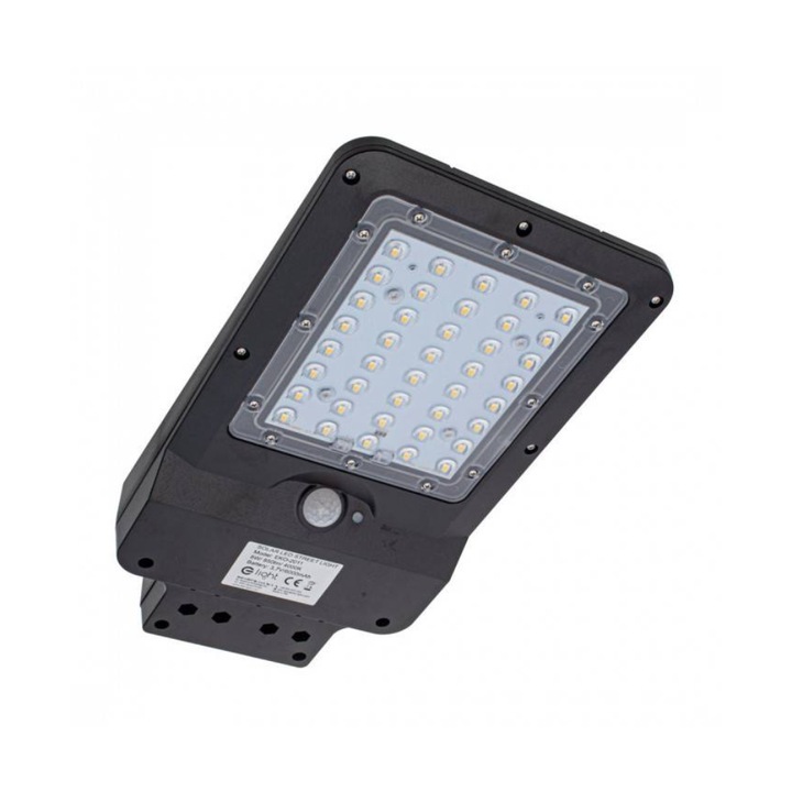 Соларна лампа със сензор за движение Eko-Light Sp. z o.o., 8 W, 35x19.3x5 см, черен
