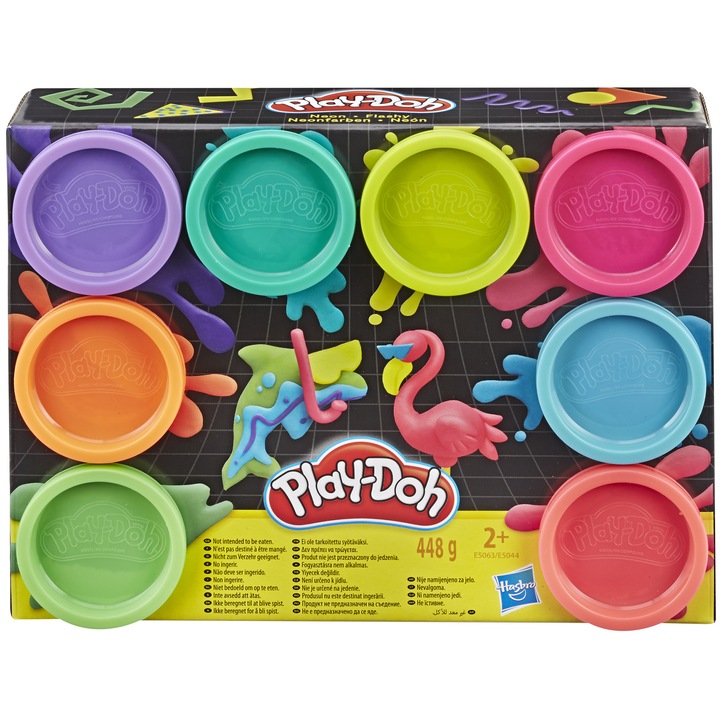 Hasbro Play-Doh 8 darabos gyurmakészlet neonszínekben