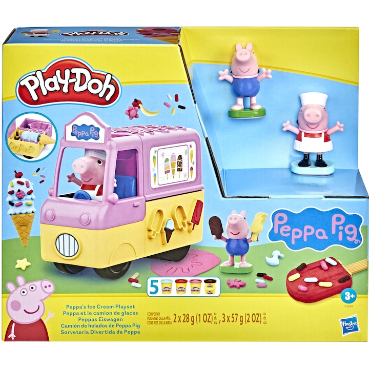 Set Play-Doh - Peppa Pig, Camionul cu inghetata