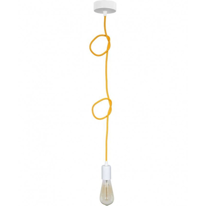 Lampa suspendata, Light Home, Loft, reglabile, Lungime 150 cm, Abajur 10 cm, E27, 1 punct de lumina, metal, Negru