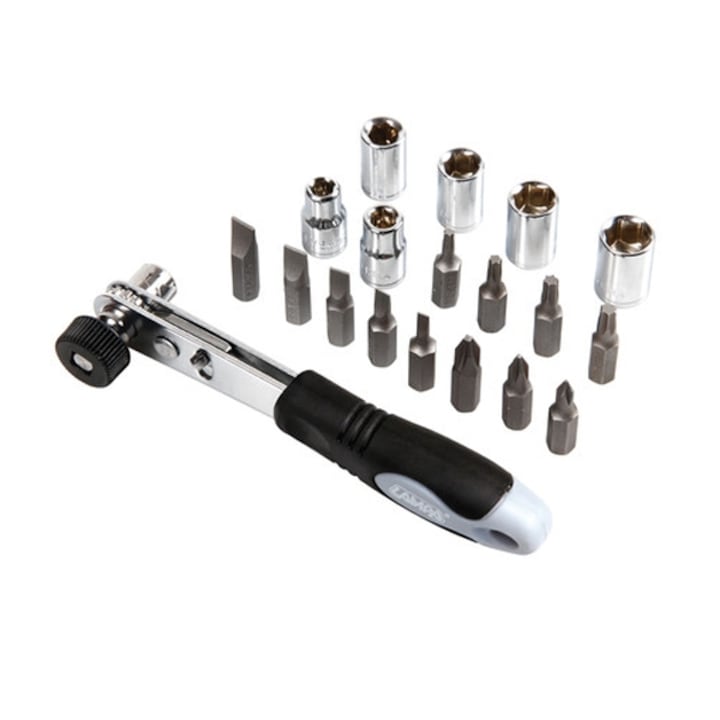 Set 23 chei, Lampa, Clichet, Marimi diferite, Negru/Gri