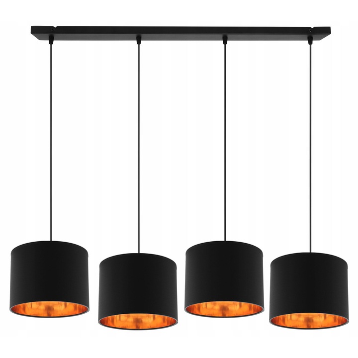 Pendul Light Home, E27, Metal/PVC, 90 cm, Negru