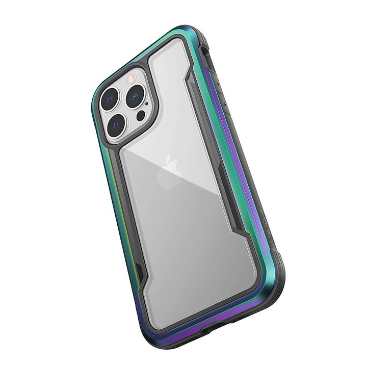 Удароустойчив калъф X-Doria Raptic Shield Pro за iPhone 13 Pro, хамелеон/прозрачен