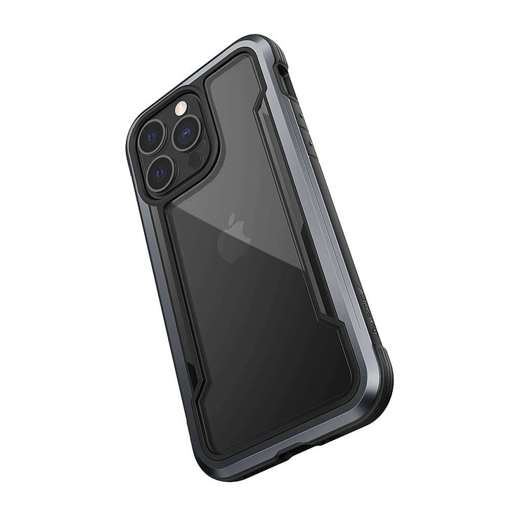 Удароустойчив калъф X-Doria Raptic Shield Pro за iPhone 13 Pro, черен/прозрачен