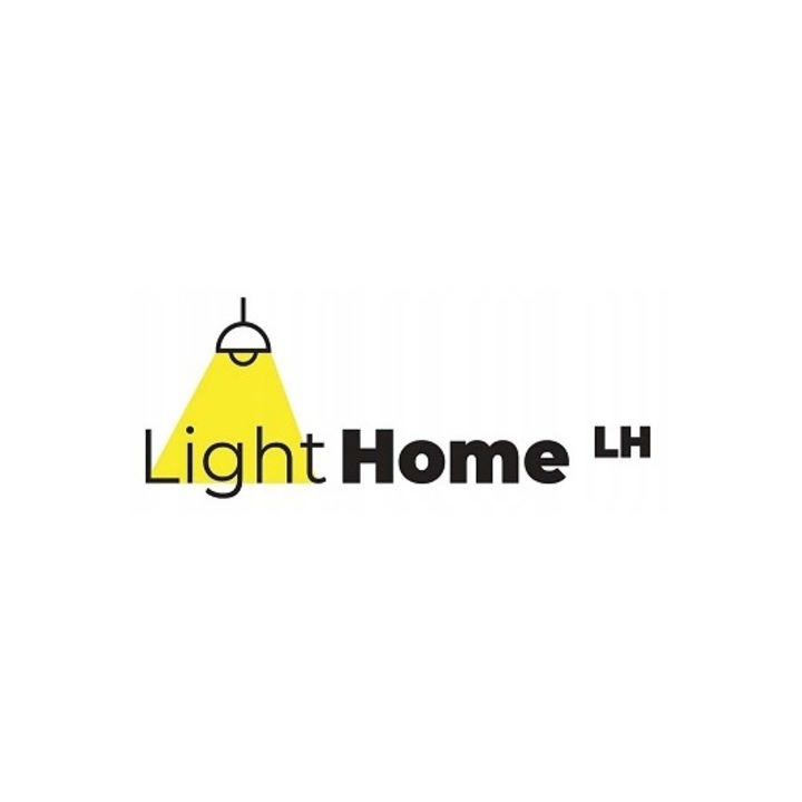 Lustra moderna, Light Home, Metal/Sticla, 90 cm, Abajur tip sfera, E27, Negru/Transparent