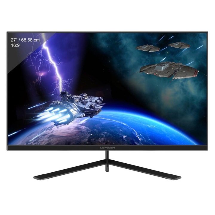 LC-Power gamer monitor, full HD, adaptív szinkronizálás, gyors IPS, 27 hüvelykes, 1920x1080 pixel